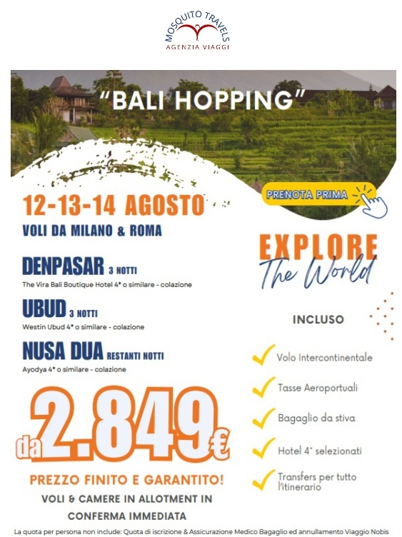 BALI AGOSTO