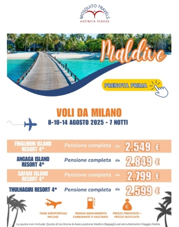 MALDIVE SPECIALE AGOSTO 