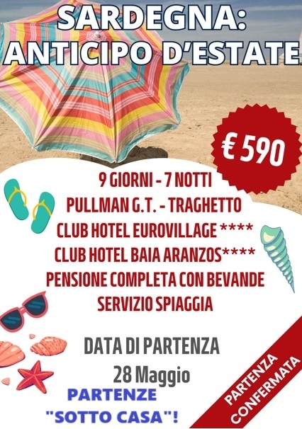 SARDEGNA BUS + NAVE + SOGGIORNO!