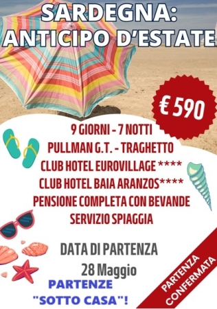 SARDEGNA BUS + NAVE + SOGGIORNO! 