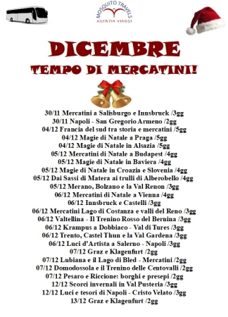 MERCATINI DI NATALE Europa e Mediterraneo