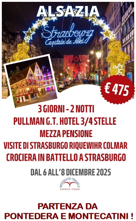 ALSAZIA DA PONTEDERA E MONTECATINI 6-8 DICEMBRE