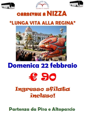 CARNEVALE A NIZZA 22 FEBBRAIO! Europa e Mediterraneo