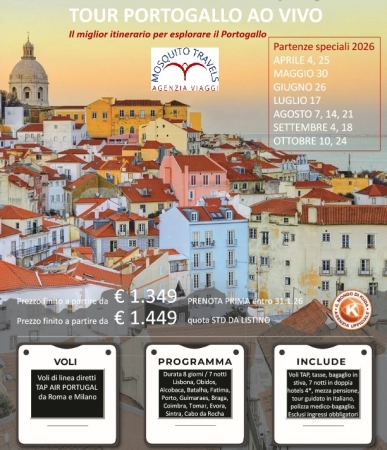 PORTOGALLO 2026 Europa e Mediterraneo