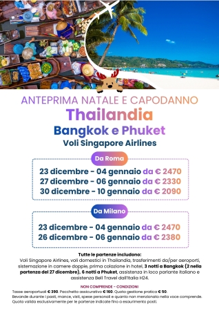 ORIENTE... ANTEPRIMA NATALE E CAPODANNO 2026-27! Mondo