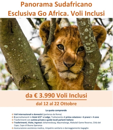 PANORAMA SUDAFRICANO - OTTOBRE 2026 