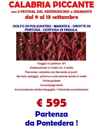 CALABRIA IN BUS DA PONTEDERA ED EMPOLI Italia