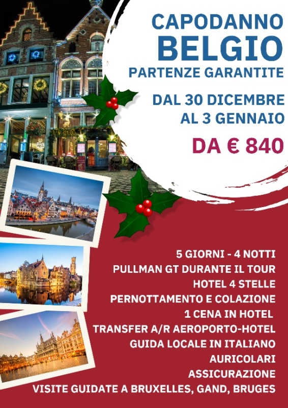 CAPODANNO IN BELGIO IN BUS DA PISA E FIRENZE